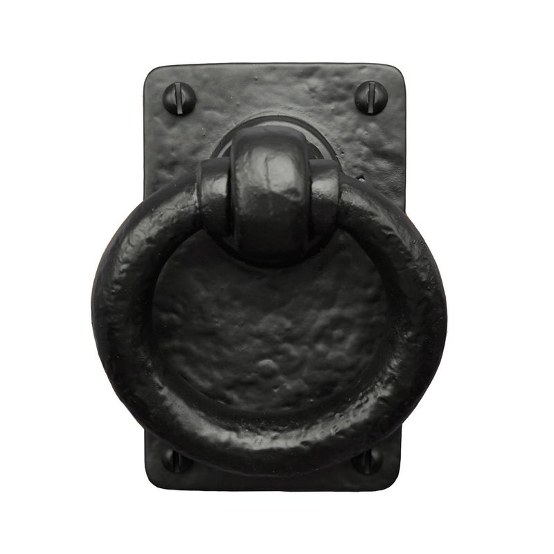 Iron Valley Hardware Iron Valley - 4.5'' Ring Pull - Door & Gate Handle - Solid Cast Iron - Image 1